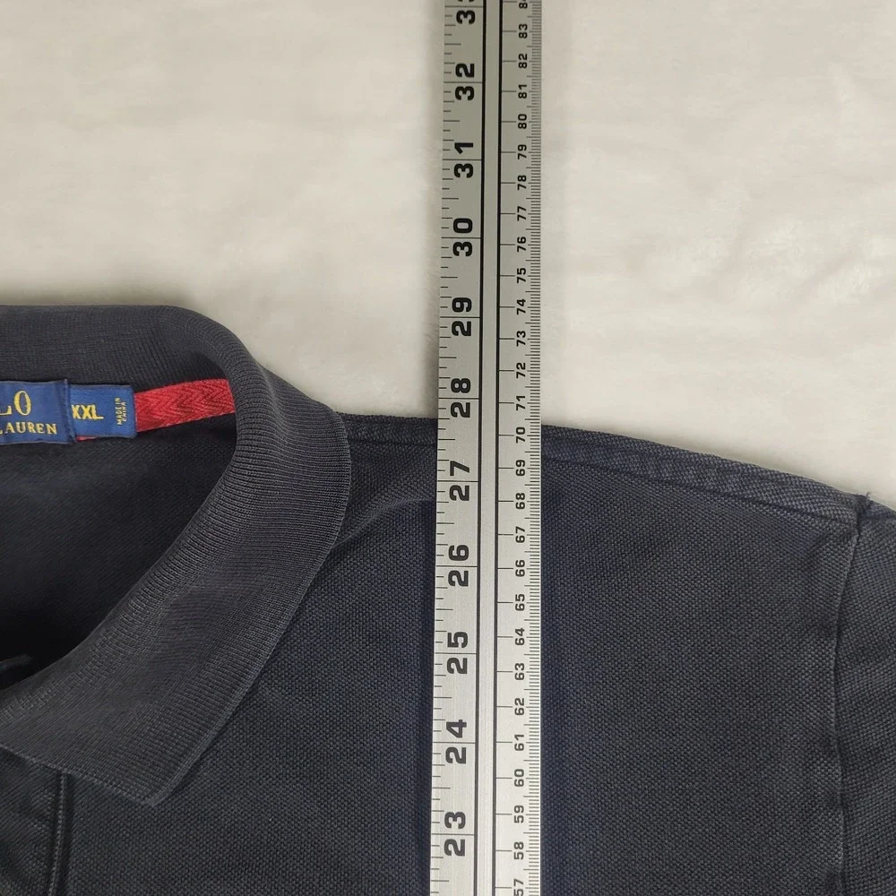 Polo Ralph Lauren Short Sleeve Polo Shirt Men's XXL Black Big Pony Marine Supply